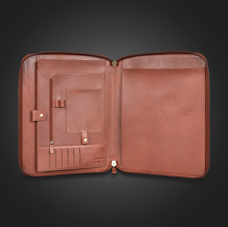 Compendium Co's A4 Leather Compendium Brown