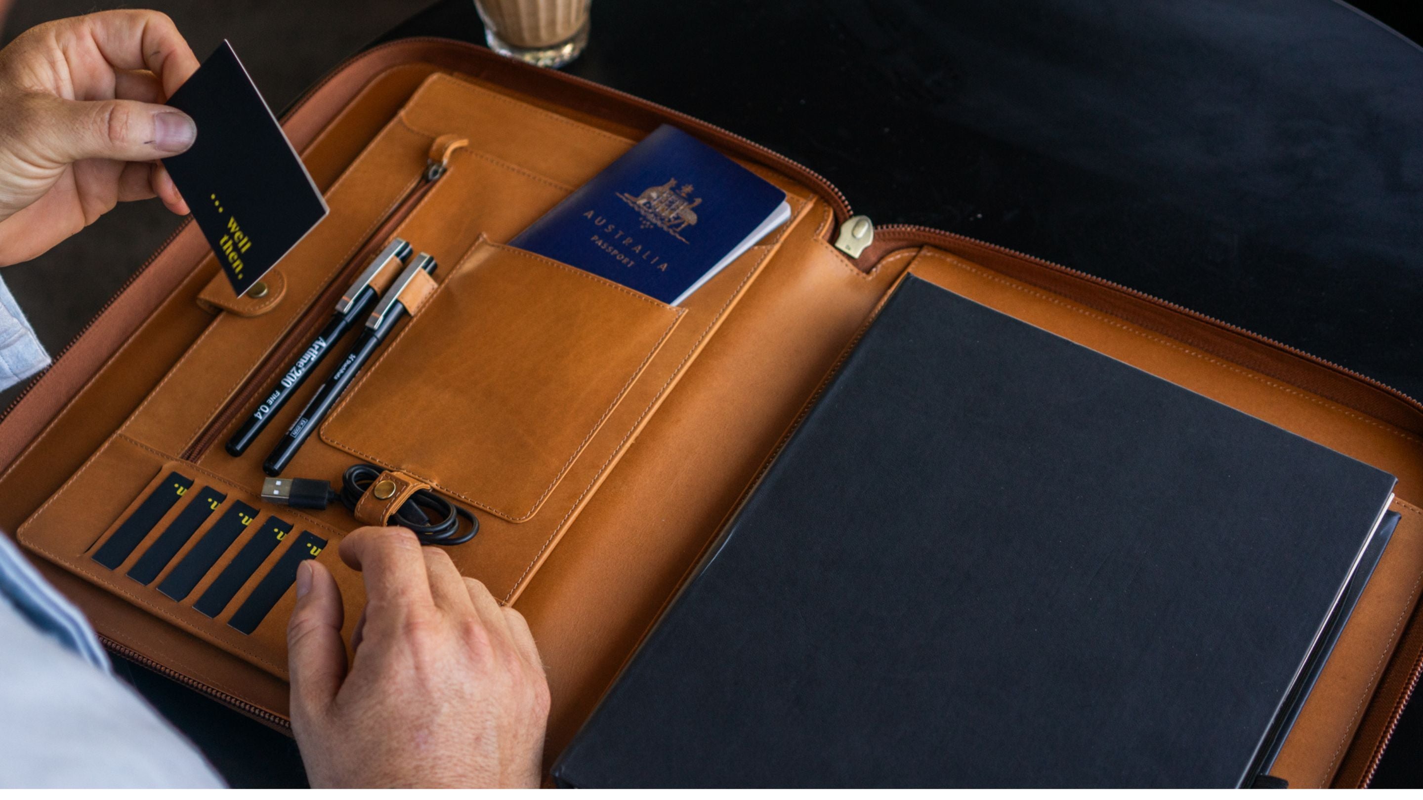 A4 leather folder Compendium Co 